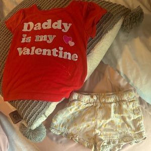 2T girl’s tee & shorts. Together or separate
